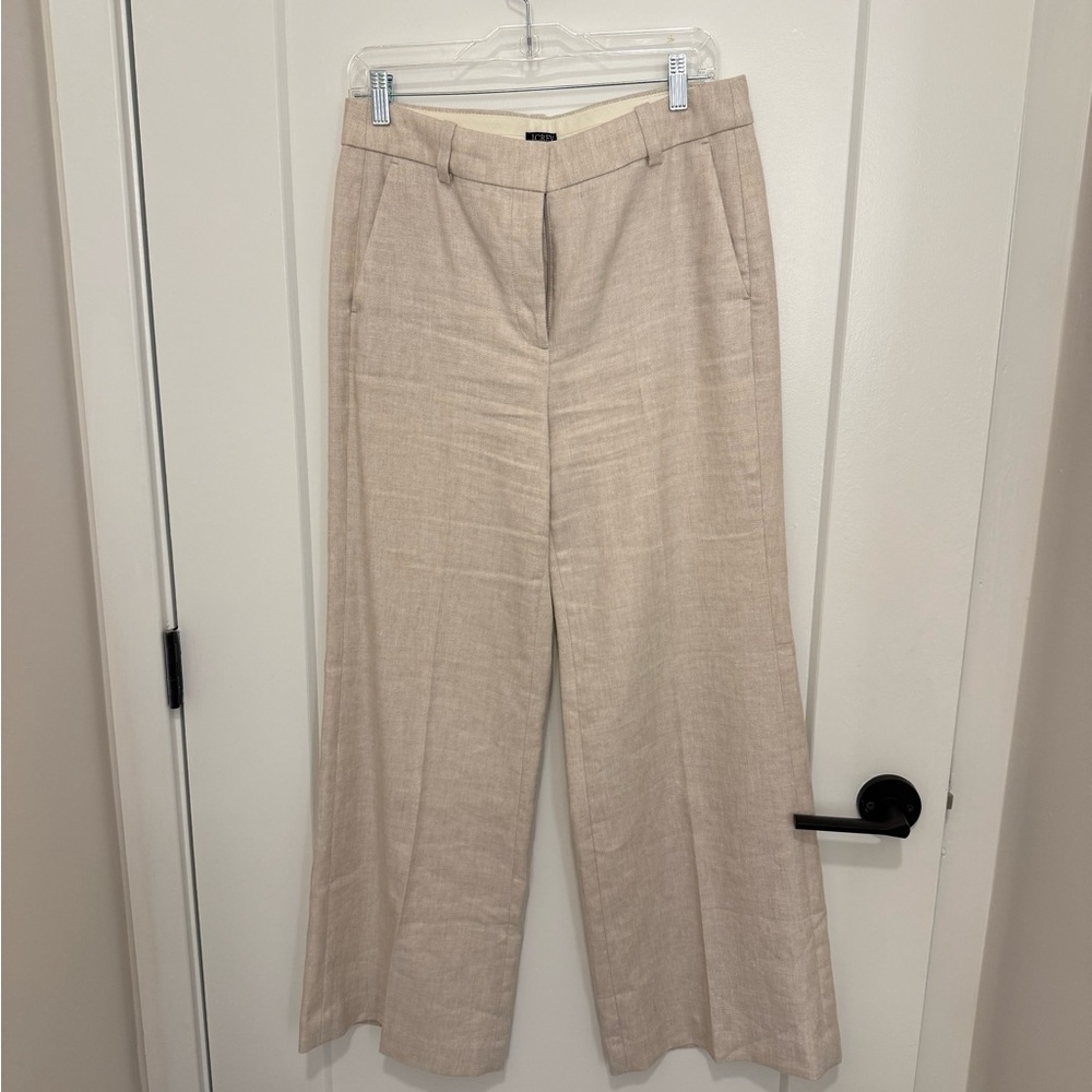 J. Crew Beige Linen Trousers